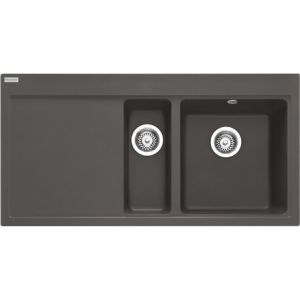 Franke Evier Mythos Fragranit MTG 651-100 Gris ardoise mat égouttoir à gauche 396225