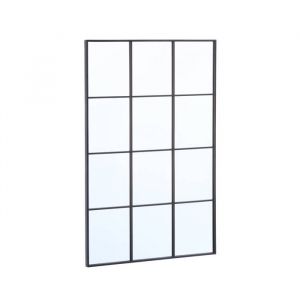 Image de Sweeek - Miroir rectangulaire industriel acier noir - 80 x 120 x 2,5 cm - Terry