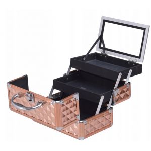COAST Cosmetic Case - Aluminium & plastique ABS - 23 x 15 x 18 cm - Or