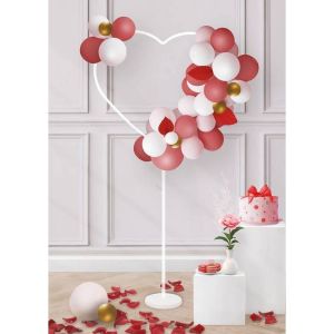 Ptit Clown Support &agrave; ballons - Mod&egrave;le re23367 - Rouge - 150 cm - D&eacute;coration personnalis&eacute;e