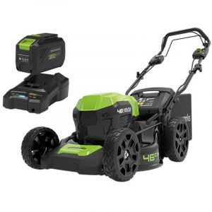 Greenworks Tondeuse auto-tract&eacute;e 46cm Brushless 48V - Batterie 4,0Ah et chargeur - GD48LM46SPK4