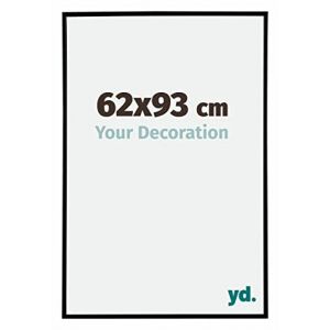 Your Decoration - 62x93 cm - Cadre Photo en Plastique Avec Verre acrylique - Anti-Reflet - Excellente Qualit&eacute; - Noir Mat - Cadre Decoration Murale