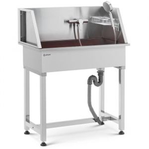Baignoire de toilettage pour chien Inox jusqu'à 60 kg Kit complet