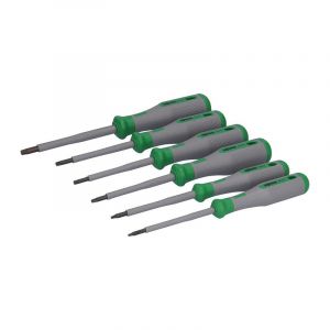 Wago Set de 6 tournevis isolés 1000V VDE poignée bi-matière : PH1 - PH2 - PZ1 - PZ2,5 - PZ3,5 - PZ5,5