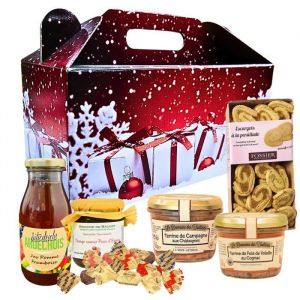 Image de Méga Ballotin Sucré Salé Terrines Feuilletés FOSSIER Confiture Papillotes REVILLON Jus de fruits Idéal pour Noël