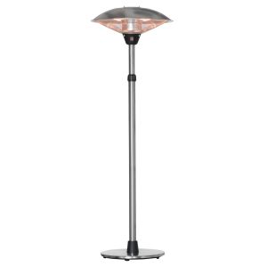 Outsunny Parasol chauffant IR réglable sur pied 3000 W max. gris