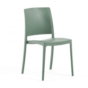 Lot de 4 chaises de jardin empilables en polypropylène vert