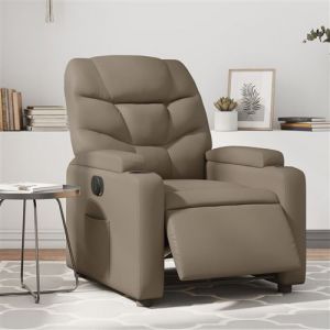 VidaXL Fauteuil inclinable &eacute;lectrique Cappuccino Similicuir