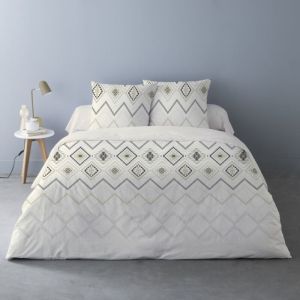 Dourev Housse de couette 260x240 azteca + 2 taies 100% coton