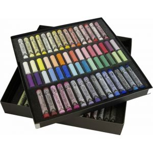 Rembrandt Coffret garni 60 pastels + 60 demi pastels selection générale