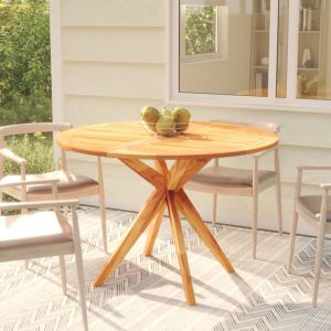 VidaXL Table de jardin 110x110x75 cm Bois d'acacia solide