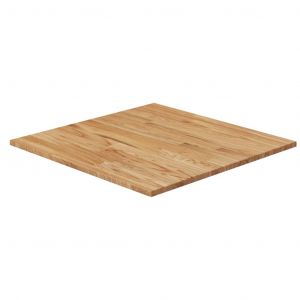 VidaXL Dessus de table carré Marron clair80x80x1,5cm Bois chêne traité