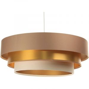 Image de Suspension triniti - Beige intérieur crème et doré - Beige intérieur crème et doré