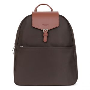 Hexagona Sac à dos - Tablette & A4 - Marron foncé - Pop en nylon