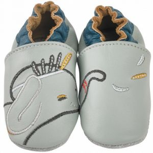 Image de Noukie's Chaussons cuir Bao gris (0-6 mois)