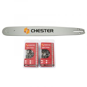 Image de Chester Guide 20'' (50 cm) + 2 chaînes 76 maillons pour tronçonneuse