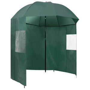 VidaXL Parapluie de pêche Vert 220x193 cm