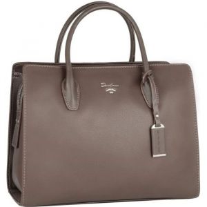 Image de David Jones Grand Sac à Main Femme - Cabas Fourre-Tout Similicuir - Sac Porté Epaule Bandoulière Elégant Chic - Taupe