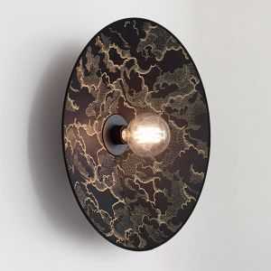 Applique en tissu et métal peint kumo noir 50x12cm Gatsby - Market set