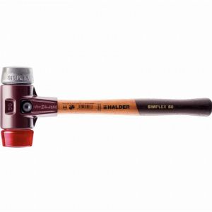 Maillet HALDER SIMPLEX Plastique / métal doux avec boîtier en fonte malléable et manche en bois - D=30 mm - 3069.030