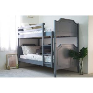 CLEMENCE II - Lit superposé séparable 90 x 190 cm en bois gris