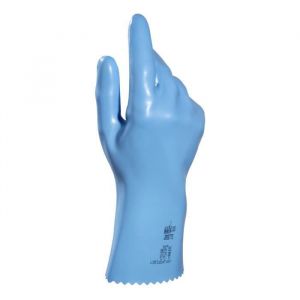 Image de Mapa Paire de gants de ménage Jersette 300 latex bleu taille 6 - Lot de 5