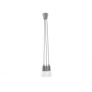 L inaire Center Suspension DI PVC gris 3 ampoules