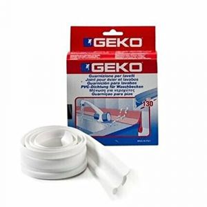 Geko Joints d'&eacute;tanch&eacute;it&eacute; pour &eacute;vier et lavabos blanc 130cm