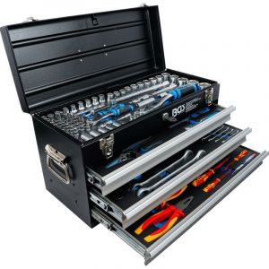 BGS Technic Caisse à outils métallique 3 tiroirs avec 147 outils