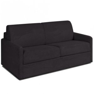 Italian Spirit Canap&eacute; convertible PARADISO EXPRESS 120cm sommier m&eacute;tal matelas 14cm velours c&ocirc;tel&eacute; zoom graphite
