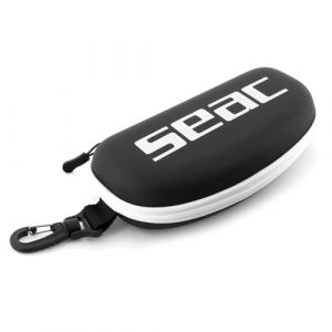Trousse pour gafas de natation avec fermeture éclair noir/blanc s