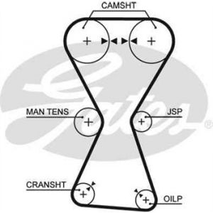 Gates Courroie de distribution 5255XS