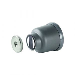 Arrêtoir de porte magnétique composite 10kg D16 gris CF16.1W - ARELEC - 561001