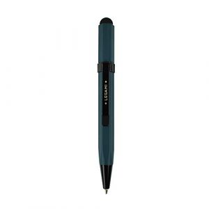 Legami Mini Stylo Tactile, 0,8 x 9,6 cm, Stylo à Bille Noir, diamètre de la Pointe 1,0 mm, Stylo avec Gomme pour saisir sur Chaque Appareil Tactile, Variante Petrol Blue