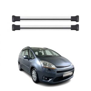 Omac Barres de toit transversales pour Citroen C4 Picasso 2006-2013 Aluminium Gris