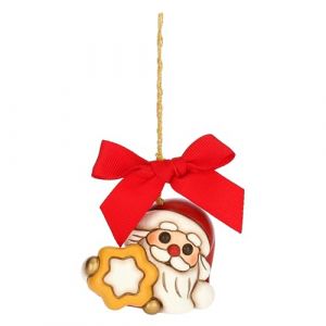 THUN - D&eacute;coration de No&euml;l P&egrave;re No&euml;l avec &eacute;toile en c&eacute;ramique, Petit 5,9 x 3,6 cm, Hauteur 4,6 cm