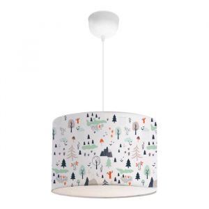 Suspension Rugby pour enfant E27 70 cm motif d'arbres [lux.pro]