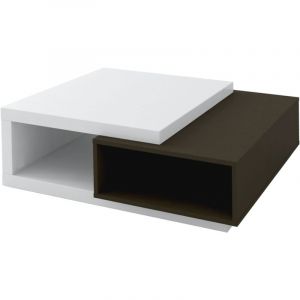 Image de Calicosy Table basse - Décor blanc - L 100 x P 95 x H 38 cm - KARAT
