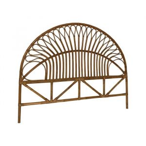 Sweeek Tête de lit en rotin foncé L 160 x P3 x H130cm