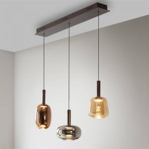 Paul neuhaus Lampe suspendue joyeuse Irides 3 lumi&egrave;res droites - 2680-70