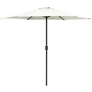 VidaXL Parasol d'extérieur et mât en aluminium 270x246 cm Blanc sable