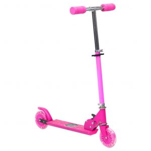 Image de VidaXL Scooter 2 roues d'enfants et guidon réglable en aluminium Rose
