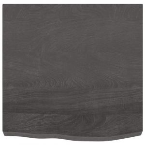 VidaXL Comptoir de salle de bain gris foncé 60x60x6 cm bois traité