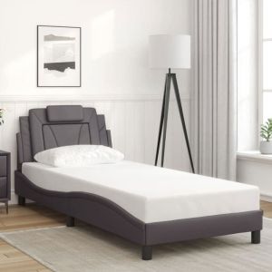 VidaXL Cadre de lit sans matelas gris 90x200 cm similicuir