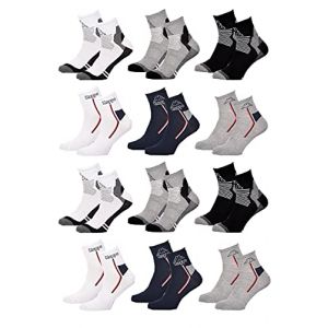 Kappa Ozabi - Chaussettes homme Socquettes Tiges 2 tiers Pack de 12 paires QUARTER SPORT 39/42