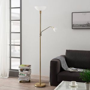 Image de Lindby - Lampadaire JOST 1xE27/8W LED + 1xE14/5W LED