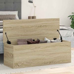 VidaXL Boîte de rangement chêne sonoma 102x35x35 cm bois d ingénierie