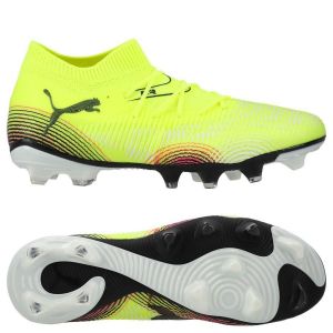 Puma Femme Future 8 Match FG/AG Wn's Chaussure de Football, Yellow Alert Aged Silver-Sun Struck, 37.5 EU