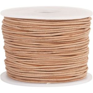 Creotime Cordon en cuir clair - 1 mm - Vendu au mètre