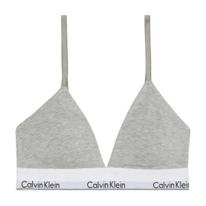 Calvin Klein Soutien-gorge triangle l&eacute;g&egrave;rement rembourr&eacute; gris - S